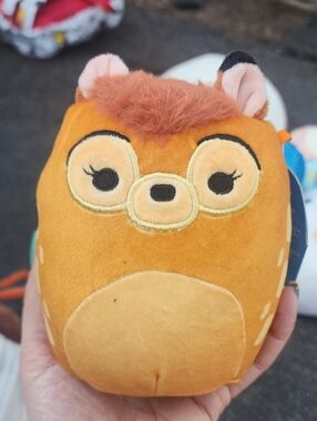 Disney Orange and Brown Bambi Squishmallow Plush